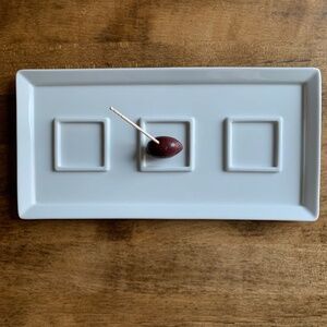 Fortessa "Fortaluxe" 3-Section Rectangular Appetizer Plate | Porcelain